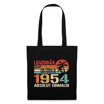 Legenden werden im Oktober 1954 geboren - 1954 - Stoffbeutel - Schwarz - Vorne