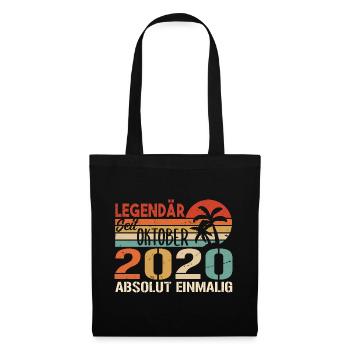 Legenden werden im Oktober 2020 geboren - 2020 - Stoffbeutel - Schwarz - Vorne