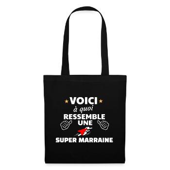 Humour Marraine  et Sportif Unique - Sac en tissu - noir - Devant