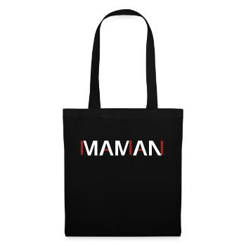 Idée cadeau maman - Sac en tissu - noir - Devant
