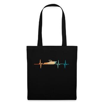 Heartbeat boat - Tote Bag - black - Front