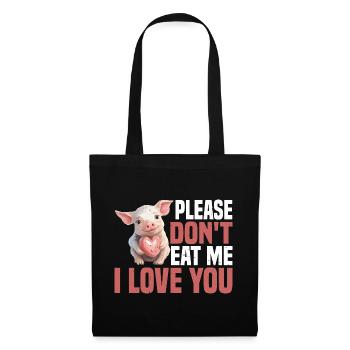 Please Don't Eat Me, I Love You 6 - Tote Bag - black - Front