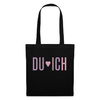 Du & Ich - Stoffbeutel - Schwarz - Vorne
