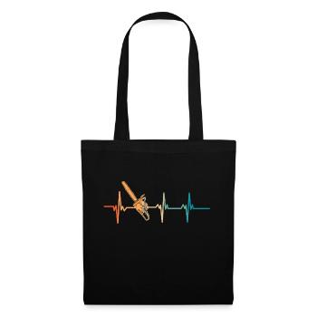 Battement de cœur scie à chaîne-Tronçonneuse - Sac en tissu - noir - Devant