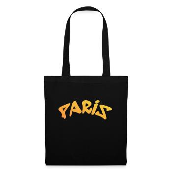 Paris - France - France - Tour Eiffel - Sac en tissu - noir - Devant