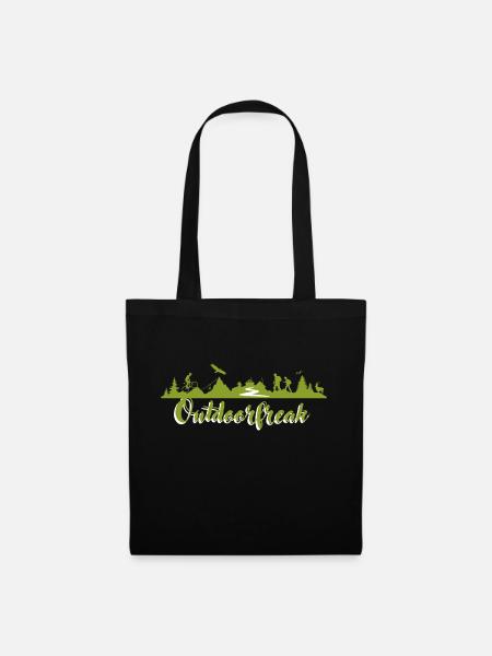 Outdoor freak - Stoffbeutel - Schwarz