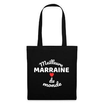 Maman Marraine du Monde Illustration - Sac en tissu - noir - Devant