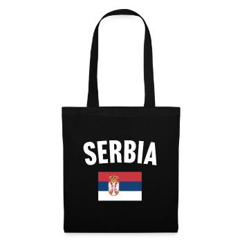 Drapeau de la Serbie - Sac en tissu - noir - Devant