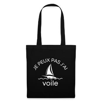 Je peux pas j'ai voile - Sac en tissu - noir - Devant