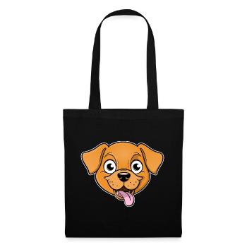 Cheerful image of a dog's head - Tote Bag - black - Front