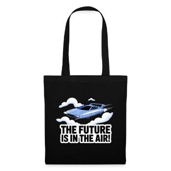 Retro-futuristisches fliegendes Autodesign - Stoffbeutel - Schwarz - Vorne