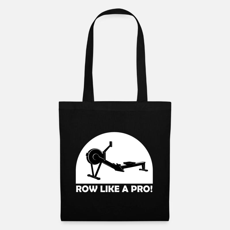 Row Like A Pro! Indoor Rowing - Stoffbeutel - Schwarz