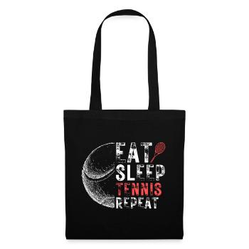 Eat Sleep Tennis Repeat - Tote Bag - black - Front
