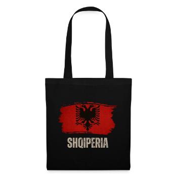 Grunge Albania Flag, Vintage Albania - Tote Bag - black - Front