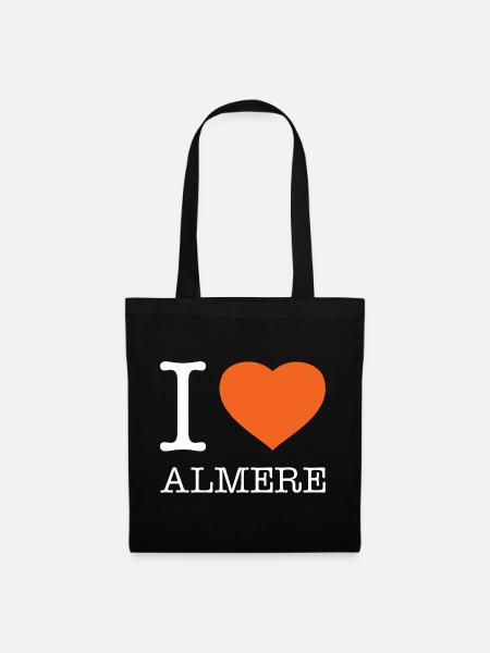 I love Almere - Stoffbeutel - Schwarz