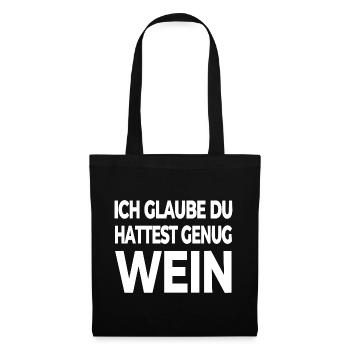 Wein - Stoffbeutel - Schwarz - Vorne