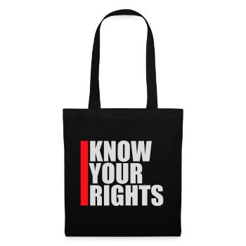 Connaissez vos droits Activisme Justice Liberté - Sac en tissu - noir - Devant