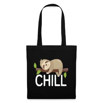 Paresseux relaxés sur branche, design relaxant - Sac en tissu - noir - Devant