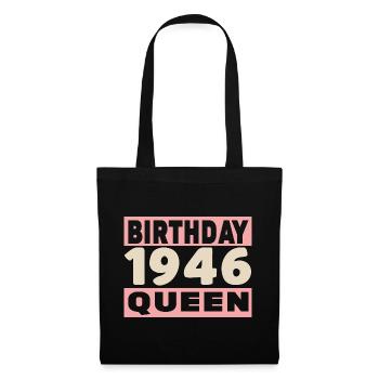 birthday queen 80 ans 1946 Anniversaire - Sac en tissu - noir - Devant