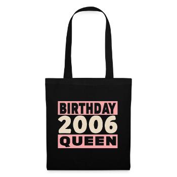 birthday queen 20 ans 2006 Anniversaire - Sac en tissu - noir - Devant