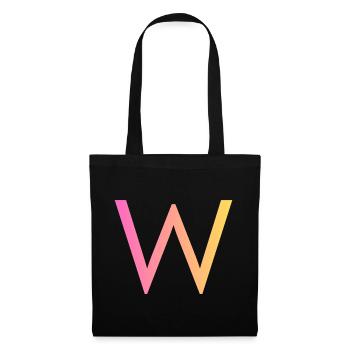 W - Sac en tissu - noir - Devant
