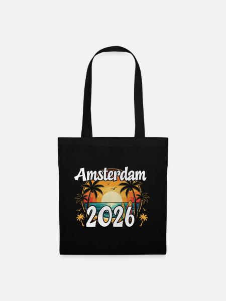 Amsterdam 2026 - Stoffbeutel - Schwarz