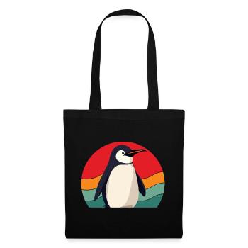 Pingouin mignon - Cadeau pour l’amoureux des manchots - Sac en tissu - noir - Devant