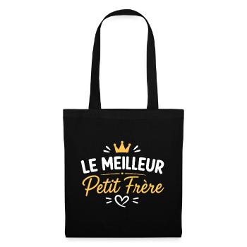 Meilleur Petit Frère Couronné - Sac en tissu - noir - Devant