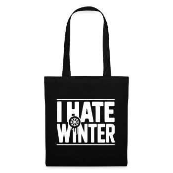 Ich hasse den Winter - Stoffbeutel - Schwarz - Vorne