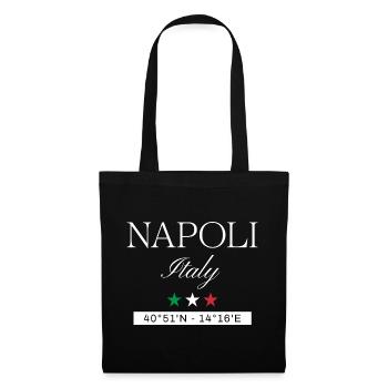 Neapel Italien Souvenir – Reise minimalistisch - Stoffbeutel - Schwarz - Vorne