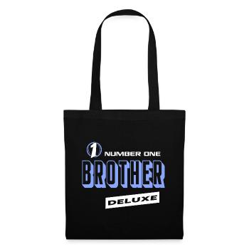 Brother Bruder Number One Deluxe Bester-Familie - Stoffbeutel - Schwarz - Vorne