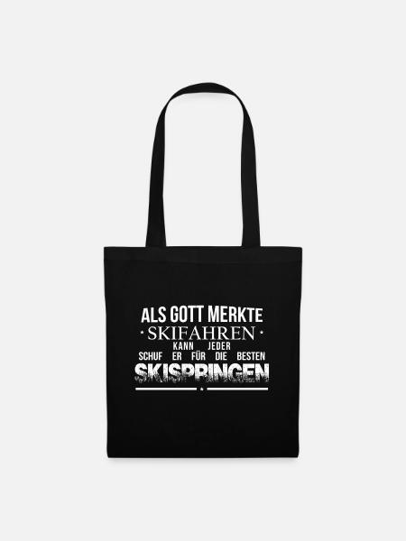 Skispringen - Stoffbeutel - Schwarz