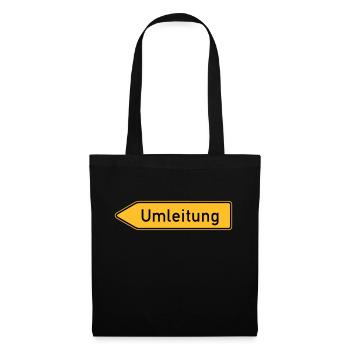 Umleitung Links - Stoffbeutel - Schwarz - Vorne