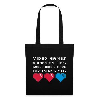 Video Games ruined my life - Tote Bag - black - Front