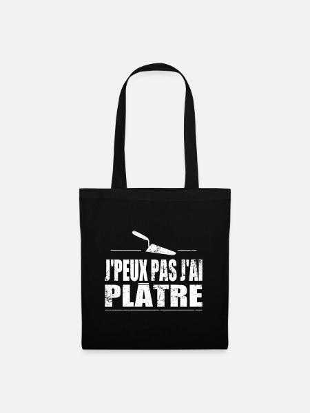 J'peux pas j'ai plâtre - Sac en tissu - noir