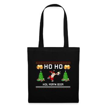 HO HO HOL MIR'N BIER - Stoffbeutel - Schwarz - Vorne