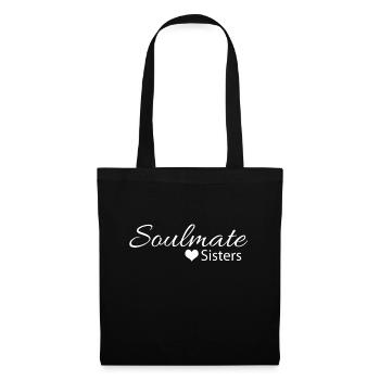Best Sister - soulmate sisters (white) - Tote Bag - black - Front