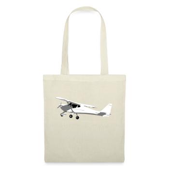 fk9 Flugzeug Pilot Flieger Ultaleichtflugzeug UL - Stoffbeutel - Natur - Vorne