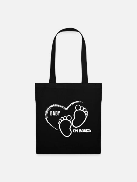 Baby on Board - Stoffbeutel - Schwarz