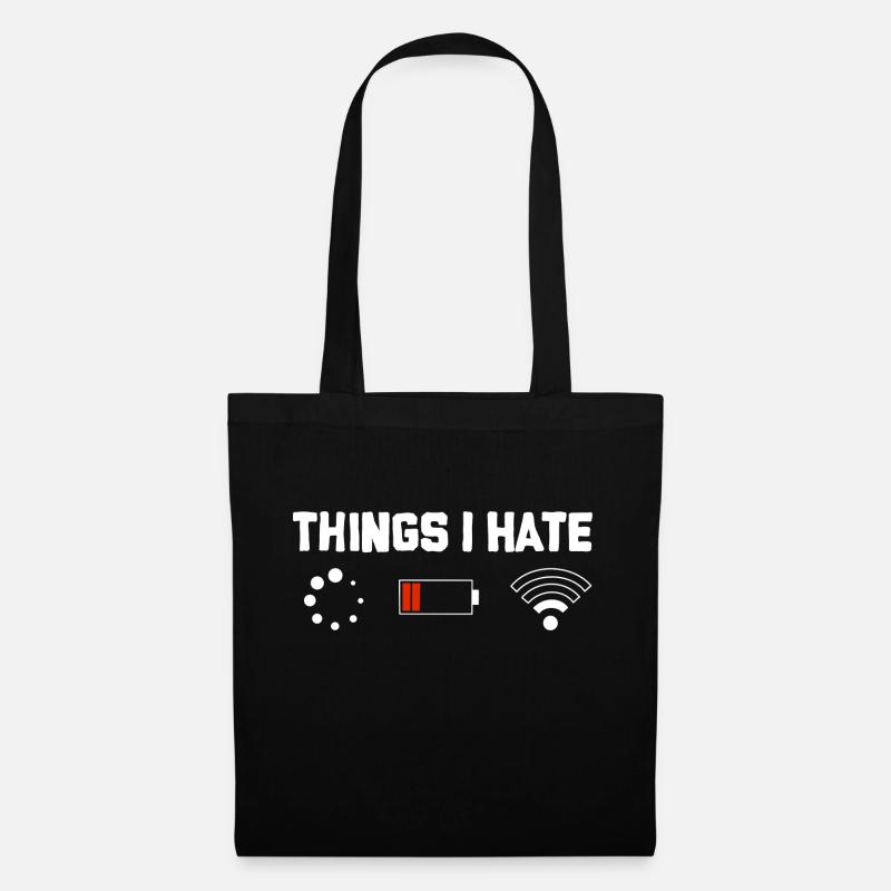 Things I Hate Wifi Battery - Tote Bag - black