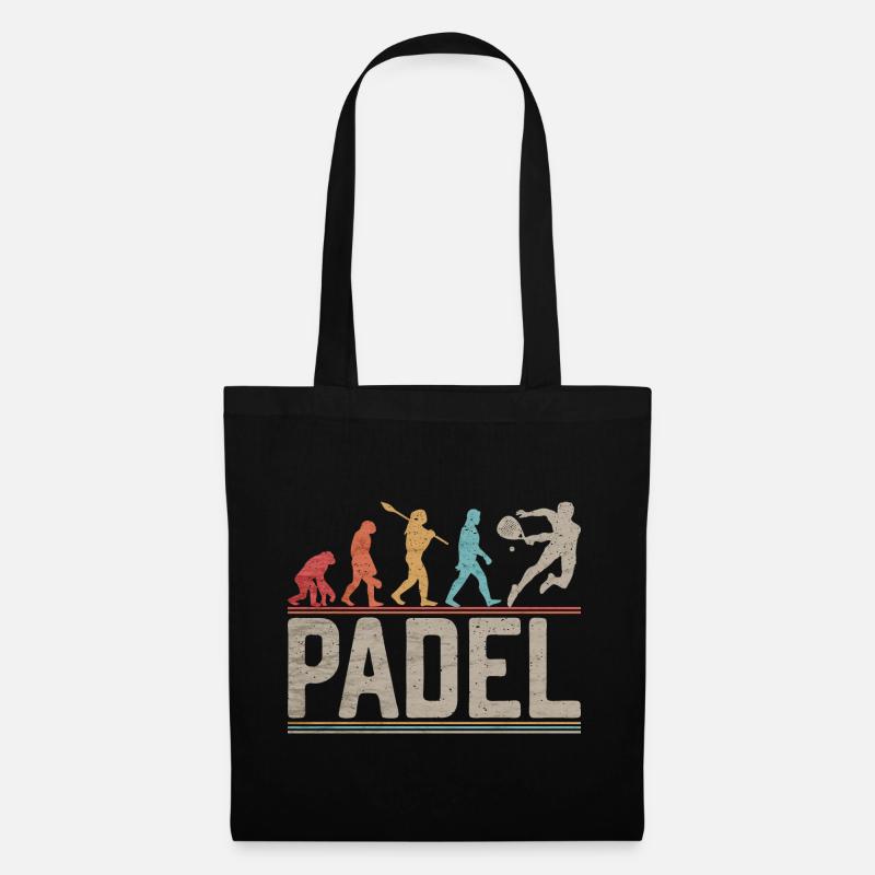 Padel Evolution Geschenk für Padelspieler - Stoffbeutel - Schwarz