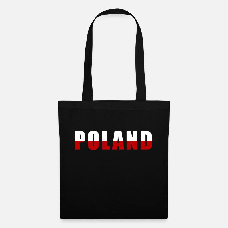 Poland Polen - Stoffbeutel - Schwarz