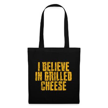 Je crois au fromage grillé 3 - Sac en tissu - noir - Devant
