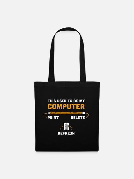 Rentner Computer - Stoffbeutel - Schwarz