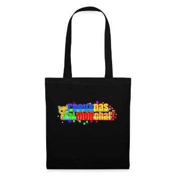 J'peux pas j'ai mon chat - Sac en tissu - noir - Devant