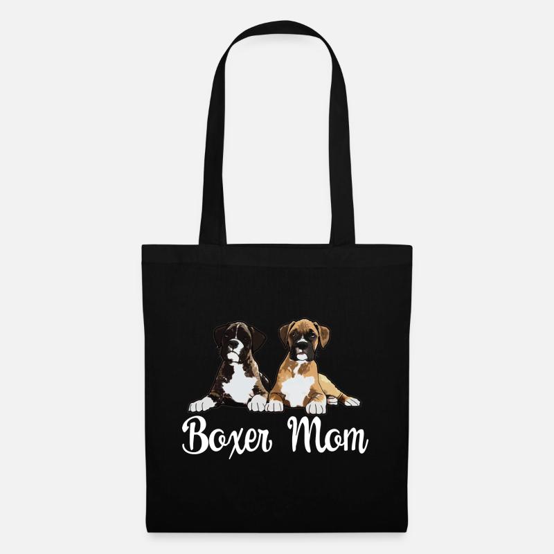 Boxer Hund Boxer Mama - Stoffbeutel - Schwarz