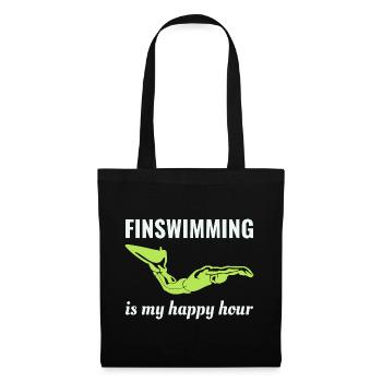 Finswimming Swimming Swimmer Swim Water sport - Tote Bag - black - Front