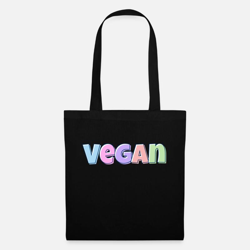 Pastel végétalien - Sac en tissu - noir