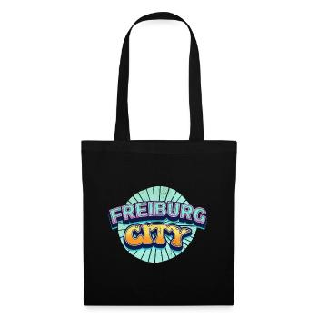 Freiburg Germany City Font Pop Art Comic - Tote Bag - black - Front