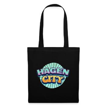 Hagen Germany City Font Pop Art Comic - Tote Bag - black - Front